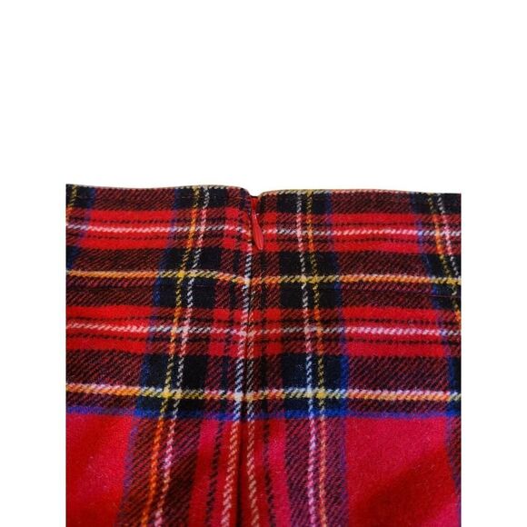 J. Crew Factory Red Wool Blend Tartan Plaid A-Line Mini Skirt Preppy | 14 NWT - Picture 10 of 16